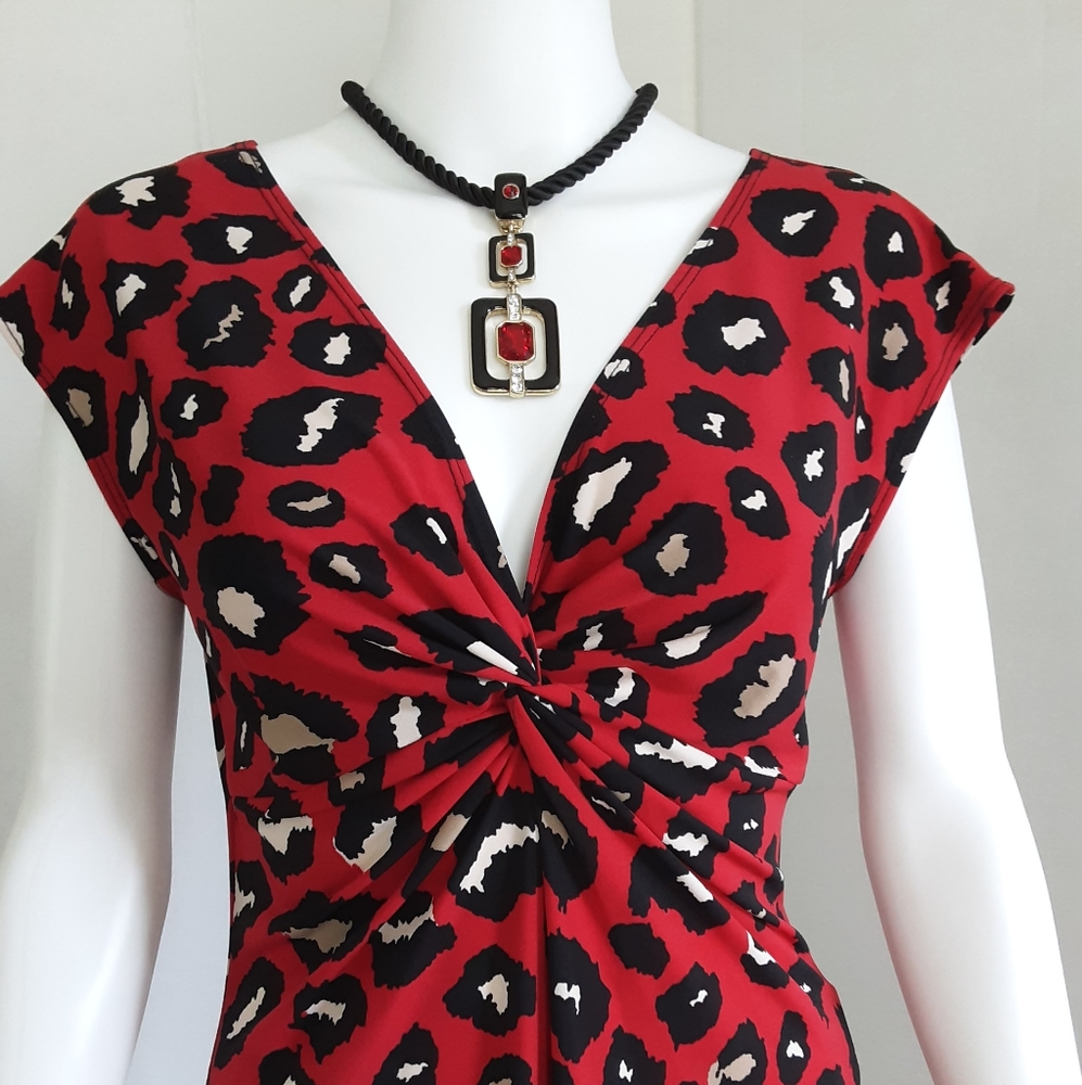 ANNALEE + HOPE EMPIRE KNOTTED CAP SLEEVE DRESS SZ M - Picture 4 of 10